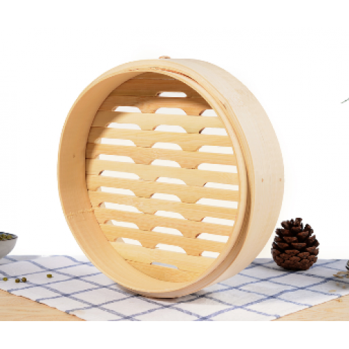 Steamer din bambus pe 2 niveluri, 14X25.5cm Steamer din bambus pe 2 niveluri, 14X25.5cm